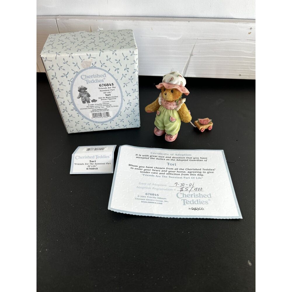 Cherished Teddies 676845 Tori "Friends Are The Sweetest Part Of Life" Figurine